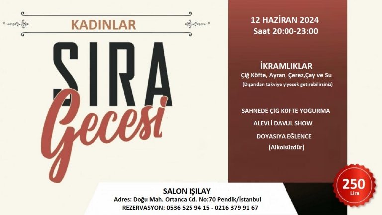 16 EKİM 2024 Pendik Kadınlar Sıra Gecesi